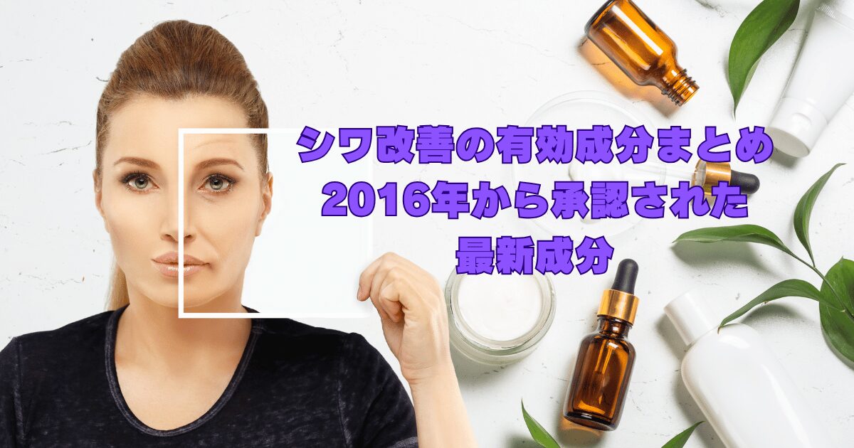 シワ改善の有効成分まとめ2016年から承認された最新成分のイメージ