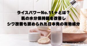 ライスパワーNo.11＋とは？肌の水分保持能を改善し、シワ改善も認められた日本発の有効成分を紹介するイメージ