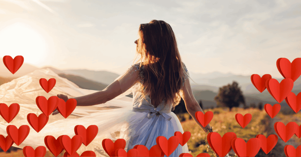 まとめ:恋愛は努力ではなく、波動と心理学に基づいて整えることで自然に引き寄せられることを説明した画像。心が整った女性が未来に向けて静かに歩き出す姿を表現。