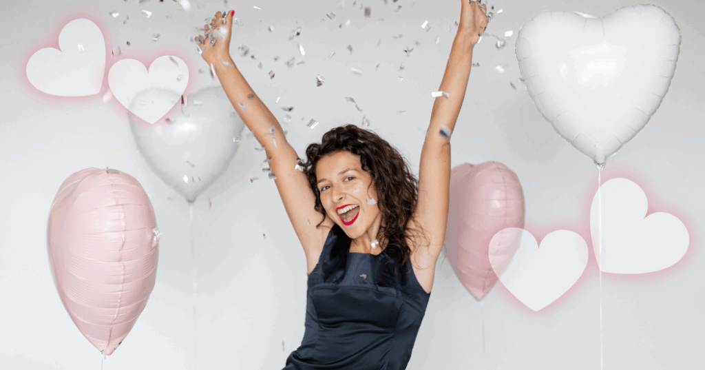 言葉の周波数が恋を引き寄せることをまとめたイメージ。前向きな言葉が女性の未来を明るく照らしている様子を表現した画像。