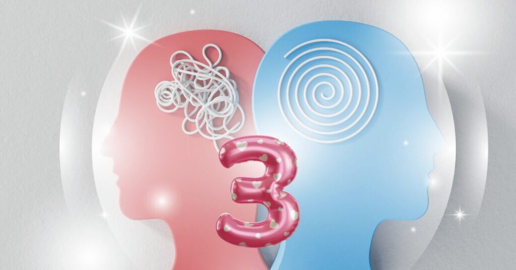 心理学が証明する本来の恋愛の3条件(安心感・自由・成長)を説明するための図解イメージ。心の安定と信頼を象徴する男女と、心理学的な愛着理論を表現した画像。