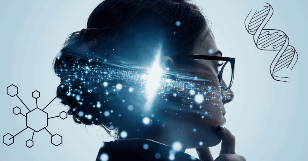 気づきが人生の選択と行動を変える科学的メカニズムをイメージした図