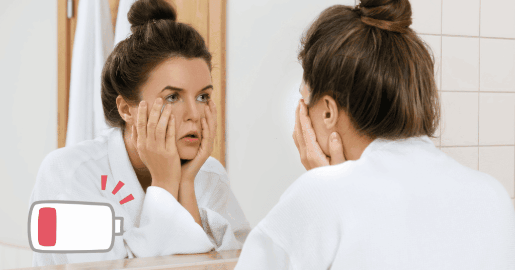 疲れによって欲や美しさへの感覚が薄れてしまう女性のイメージ
